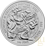 1 Unze Silbermünze Myths and Legends - Beowulf and Grendel's Mother 2025