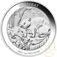 1 Unze Silbermünze Australien Wombat 2024