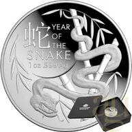 1 Unze Silbermünze Australien RAM Lunar Schlange 2025 Domed - Proof