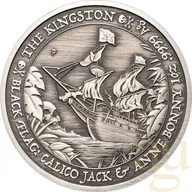 1 Unze Silbermünze Tuvalu - Black Flag - The Kingston 2024 Antik Finish