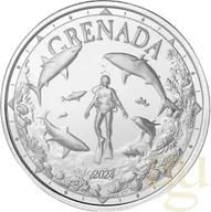 1 Unze Silbermünze EC8 Grenada - Shark Diver 2024