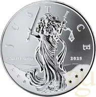 1 Unze Silbermünze Niue Lady Justice 2025