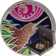 1 Unze Silbermünze Neuseeland Kiwi 2026 - polierte Platte - coloriert