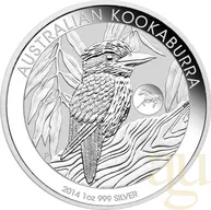 1 Unze Silbermünze Australien Kookaburra 2014 - Privy Mark Pferd