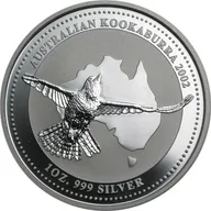 1 Unze Silbermünze Australien Kookaburra 2002