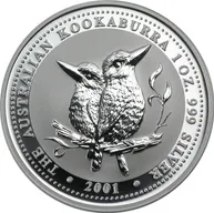 1 Unze Silbermünze Australien Kookaburra 2001