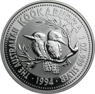1 Unze Silbermünze Australien Kookaburra 1994