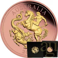 Australien Five Sovereign 2025 - polierte Platte reverse teilvergoldet