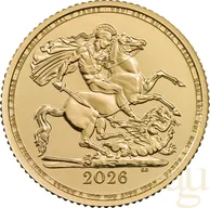 1/2 Pfund Goldmünze Sovereign King Charles 2026