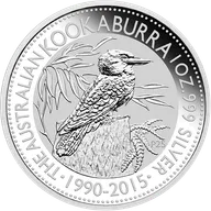 1 Unze Silbermünze Australien Kookaburra 2015
