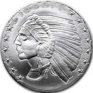 1 Unze Silber Incuse Indianer Round