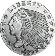 1/10 Unze Silber Incuse Indianer Round