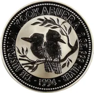 2 Unzen Silbermünze Australien Kookaburra 1994