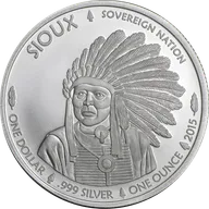1 Unze Silbermünze Sioux Indian 2015