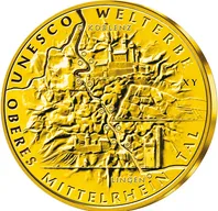 1/2 Unze Goldmünze - 100 Euro Oberes Mittelrheintal 2015 (A)