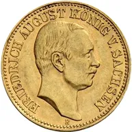 10 Mark Goldmünze Friedrich August von Sachsen