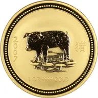 2 Unzen Goldmünze Australien Lunar I Schwein 2007