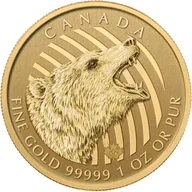 1 Unze Goldmünze Call of the Wild - Grizzly 2016