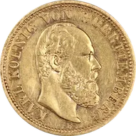 5 Mark Goldmünze Karl König von Württemberg