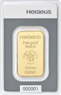 31,1 Gramm Goldbarren Heraeus
