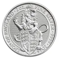 2 Unzen Silbermünze Queens Beasts Lion 2016