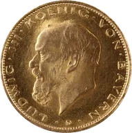 20 Mark Goldmünze Ludwig III König von Bayern