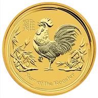 1 Kilogramm Goldmünze Australien Lunar II Hahn 2017