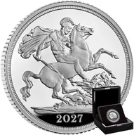 1 Pfund Silbermünze Sovereign King Charles 2027 - polierte Platte
