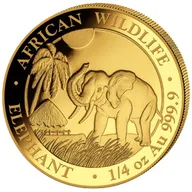 1/4 Unze Goldmünze Somalia Elefant 2017