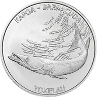 1 Unze Silbermünze Tokelau Barracuda 2017
