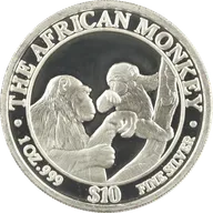 1 Unze Silbermünze Somali Republic African Monkey 1999