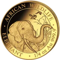 1/4 Unze Goldmünze Somalia Elefant 2018