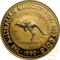 1 Unze Goldmünze Australien Känguru 1990