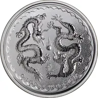 1 Unze Silbermünze Niue Double Dragon 2018