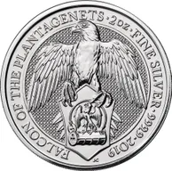 2 Unzen Silbermünze Queens Beasts Falcon 2019