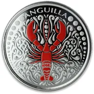 1 Unze Silbermünze EC8 Anguilla - Lobster 2018 - coloriert