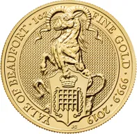 1 Unze Goldmünze Queens Beasts Yale 2019