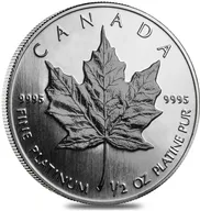 1/2 Unze Platinmünze Maple Leaf