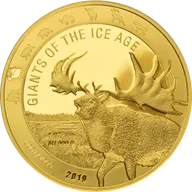 1 Unze Goldmünze Giganten der Eiszeit - Riesenhirsch 2019