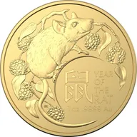 1 Unze Goldmünze Australien RAM Lunar Ratte 2020