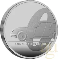 2 Unzen Silbermünze Großbritannien James Bond 007 DB5 - 2020 polierte Platte