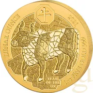 1 Unze Goldmünze Ruanda Lunar Ochse 2021