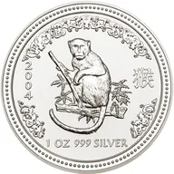 1 Unze Silbermünze Australien Lunar I Affe 2004