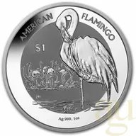 1 Unze Silbermünze British Virgin Islands Flamingo 2021