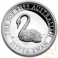 5 Unzen Silbermünze Australien Schwan 2021 - High Relief - polierte Platte