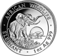 1 Unze Silbermünze Somalia Elefant 2009