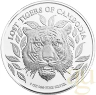 1 Unze Silbermünze Kambodscha Lost Tigers 2022