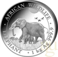 1 Kilogramm Silbermünze Somalia Elefant 2022