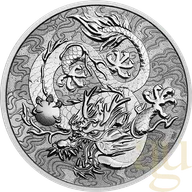 1 Unze Platinmünze Australien Chinese Myths and Legends - Drache 2022 - Reverse polierte Platte