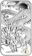 1 Unze Silbermünze Perth Mint Rectangular Dragon 2022 - polierte Platte